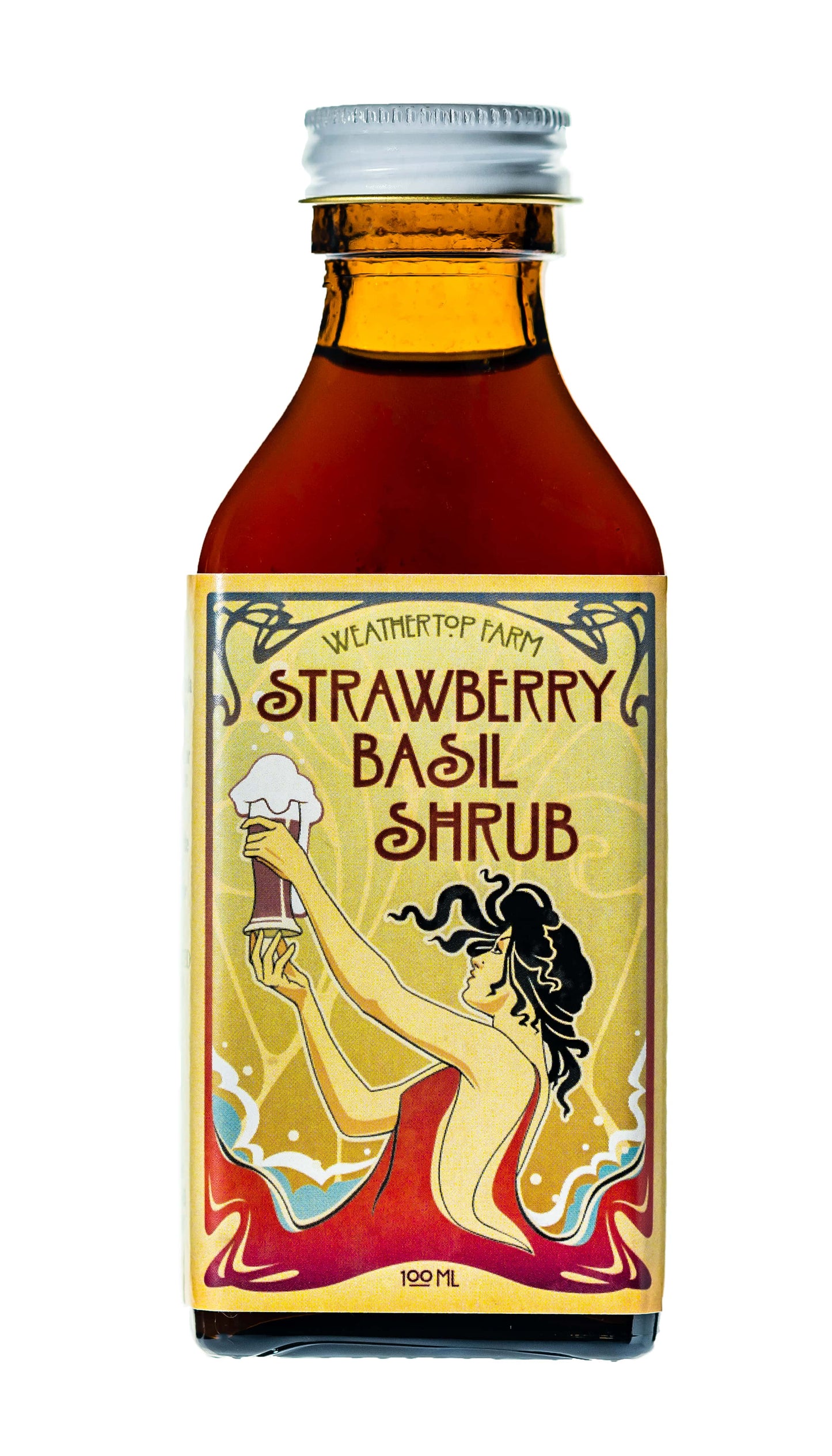 Strawberry Basil Shrub